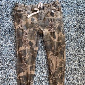 Fashionova camo skinny stretch band low rise pant